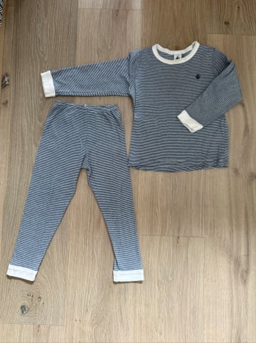 PETIT BATEAU 2er-Set: Pyjamas in Dunkelblau/ Weiß