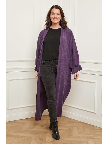 Curvy Lady Longcardigan in Lila