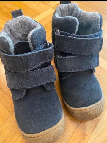 lamino Leder-Boots in Dunkelblau