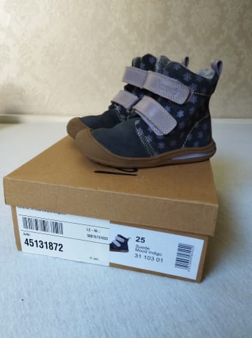 lamino Leder-Boots in Dunkelblau