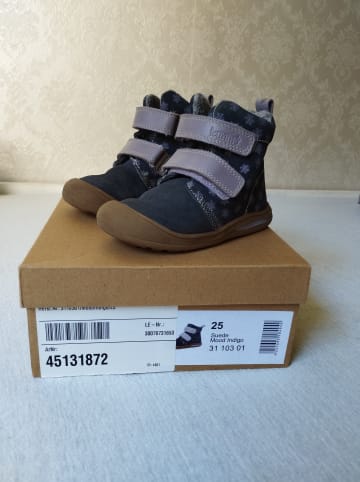 lamino Leder-Boots in Dunkelblau