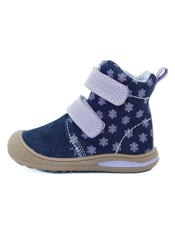 lamino Leder-Boots in Dunkelblau