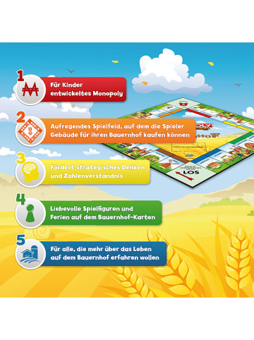 Winning Moves Monopoly Junior - Mein Bauernhof Brettspiel in bunt