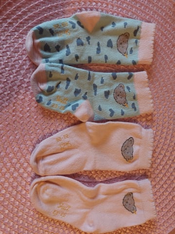 Steiff 2er-Set: Socken in Mint/ Rosa