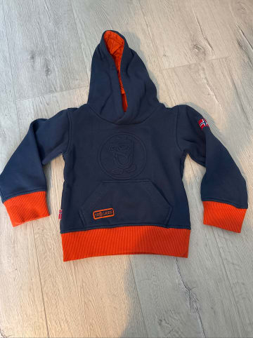 Trollkids Hoodie "Lillehammer" in Dunkelblau/ Orange