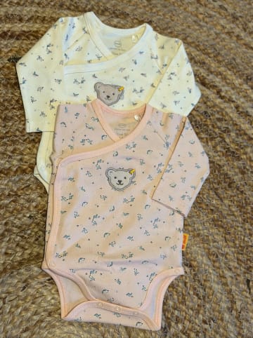 Steiff 2er-Set: Wickelbody in Creme/ Rosa