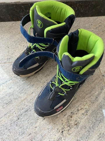Trollkids Winterboots "Lofoten XT" in Dunkelblau/ Hellgrün