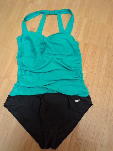 LASCANA Badeanzug in schwarz-mint