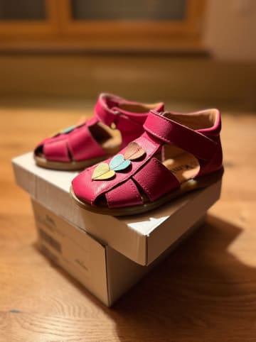 kmins Leder-Halbsandalen in Pink