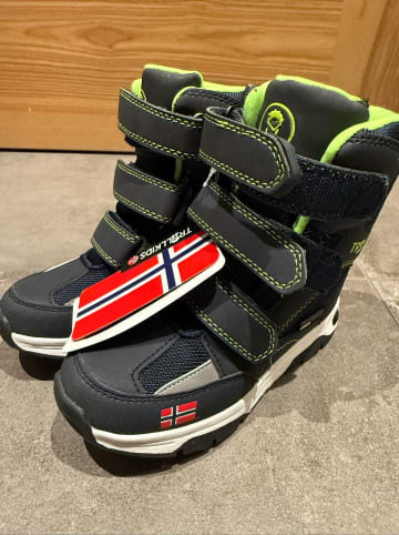 Trollkids Winterboots "Lofoten XT" in Dunkelblau/ Hellgrün