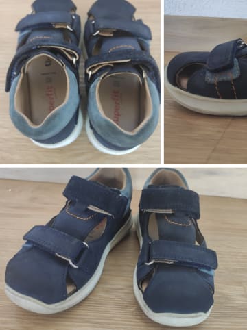 superfit Leder-Halbsandalen in Dunkelblau