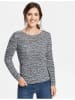 Gerry Weber Pullover Langarm Rundhals in Blau Gemustert