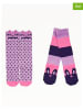 Denokids 2er-Set: Kniestrümpfe "Bunny" in Lila/ Dunkelblau/ Rosa