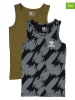 Hummel 2er-Set: Unterhemden in Khaki/ Grau