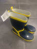 Playshoes Gummistiefel in Dunkelblau/ Gelb