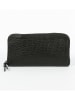 Abaco Leder-Geldbörse "Barbara" in Schwarz - (B)20 x (H)2,5 x (T)10,7 cm