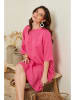 Le Monde du Lin Leinen-Kleid in Pink