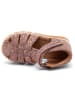 bisgaard Leder-Halbsandalen in Lila/ Orange