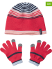 Columbia 2tlg. Set: Mütze und Handschuhe in Rot/ Creme/ Dunkelblau
