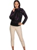 Heine Sweatshirt in Lila/ Schwarz