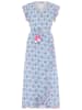 Zwillingsherz Kleid "Josefine" in Blau/ Weiß