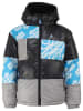 Peak Mountain Winterjacke in Schwarz/ Hellgrau/ Hellblau