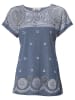 Heine Shirt in Weiß/ Graublau