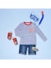 lamino Longsleeve in Blau/ Weiß