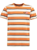 Garcia Shirt in Orange/ Weiß