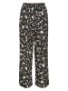 Kaffe Hose "Jada" in Schwarz/ Beige