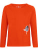 elkline Longsleeve 🐦 langarm Shirt Orange... mit Tasche... Vögelchen 🐦... Waschspuren sind vorhanden und an einem Ärmel sind helle Flecken... siehe Bilder