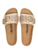billowy Pantoletten in Gold