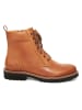 Abril Flowers Leder-Boots in Braun