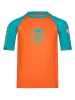 Trollkids Badeshirt "Kvalvika" in Orange/ Blau