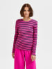 SELECTED FEMME Longsleeve "Anna" in Pink/ Schwarz