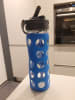 lifefactory Trinkflasche "Straw Cap" in Blau - 475 ml