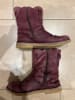 POM POM Leder-Winterboots in Bordeaux