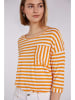 Oui Shirt in Orange/ Weiß