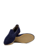 Comfortfusse Leder-Slipper in Dunkelblau