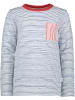 lamino Longsleeve in Blau/ Weiß
