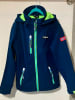 Trollkids Softshell Jacke "Preikestolen" in Marineblau / Hellgrün / Mittelblau