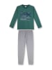 s.Oliver Pyjama in Grün/ Grau