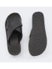 Flip Flop Pantoletten "Wedge Cross Croco" in Schwarz