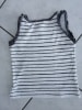 lamino Top in Weiß/ Grau
