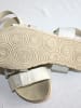 billowy Leder-Sandalen in Silber