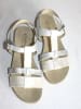 billowy Leder-Sandalen in Silber