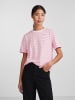 Pieces Shirt in Pink/ Weiß