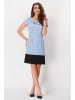 Awama Kleid in Hellblau/ Schwarz