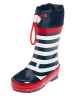 Playshoes Gummistiefel in Dunkelblau/ Weiß