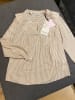 Naf Naf Bluse in Beige/ Weiß